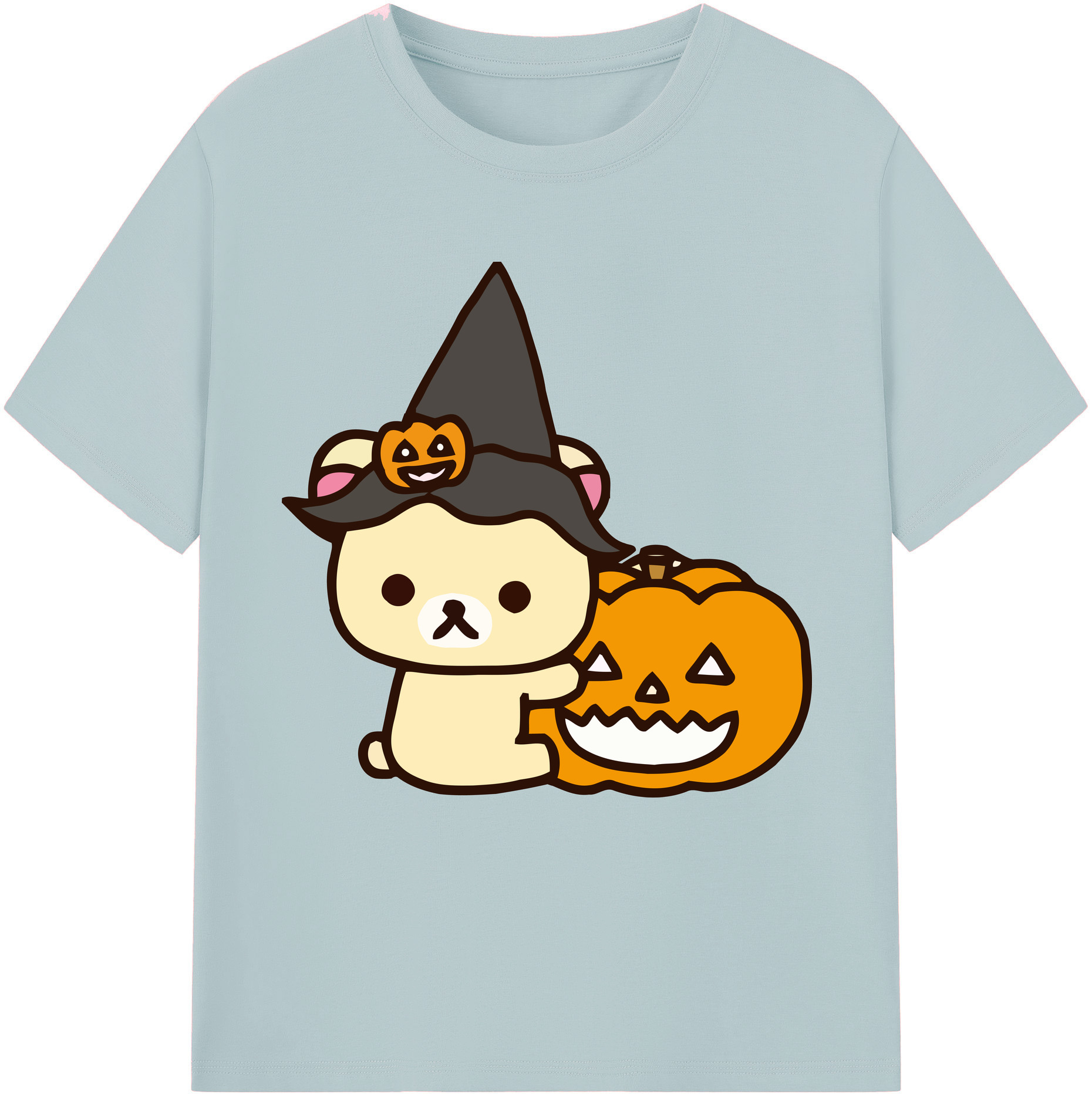 （画像用） リラックマ リラックマ キイロイトリ Rilakkuma Korilakkuma Kiiroitori 綿100％半袖Tシャツ（フロントプリント）